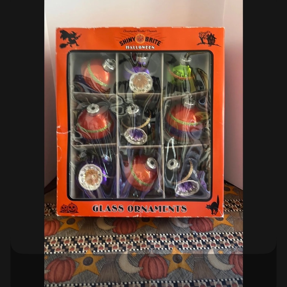 Vintage-inspired Halloween Glass Ornaments